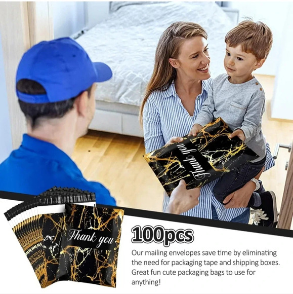 100 Pack Poly Mailers 10x13, Cute Packaging Envelope Mailers Polymailers Packagi - Picture 6 of 6